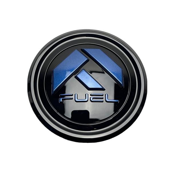 【並行輸入品】フューエルグロス ブラックとブルー ロゴ スナップイン ホイールセンターキャップ 10...