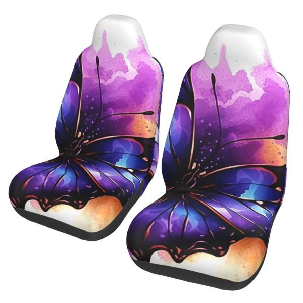 【並行輸入品】GFLFMXZW Purple Butterfly Print Car Seat Co...