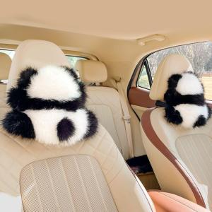 【並行輸入品】UEMIS 車用ヘッドレスト枕 車用ネックピロー パンダ カーシート ヘッドレスト ネックレスト クッション 枕 1ペア かわいい