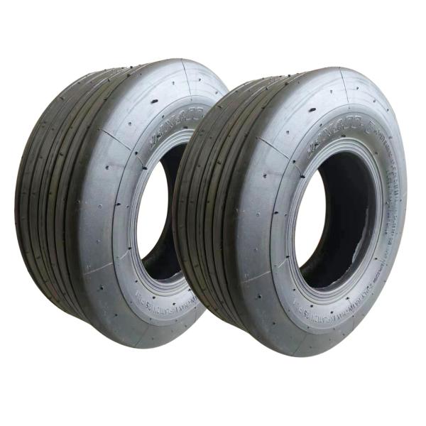 【並行輸入品】11x4.00 5 交換用芝刈り機タイヤとチューブ、空気圧(空気充填)、リブトレッド、...