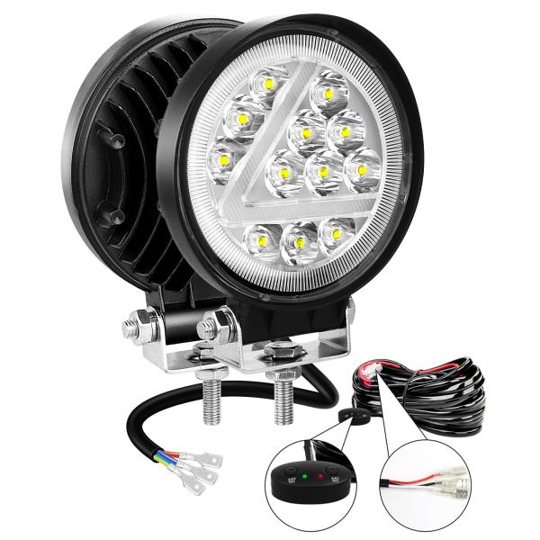【並行輸入品】 Willpower 2 PCS 4 inch Round LED Work Ligh...