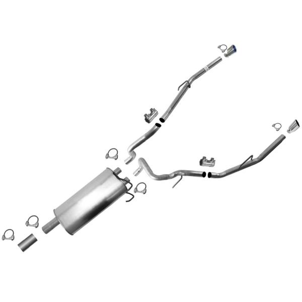 【並行輸入品】Dual Exhaust Weld On Muffler Low Restrictio...