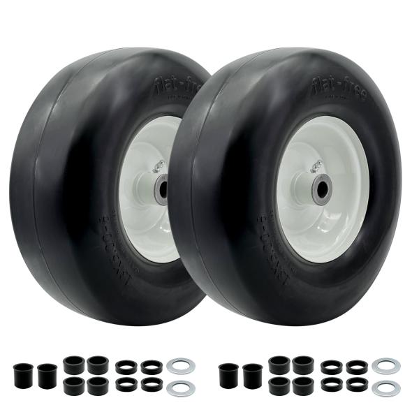 【並行輸入品】2PCS 13x6.50 6 Flat Free Smooth Tires and W...
