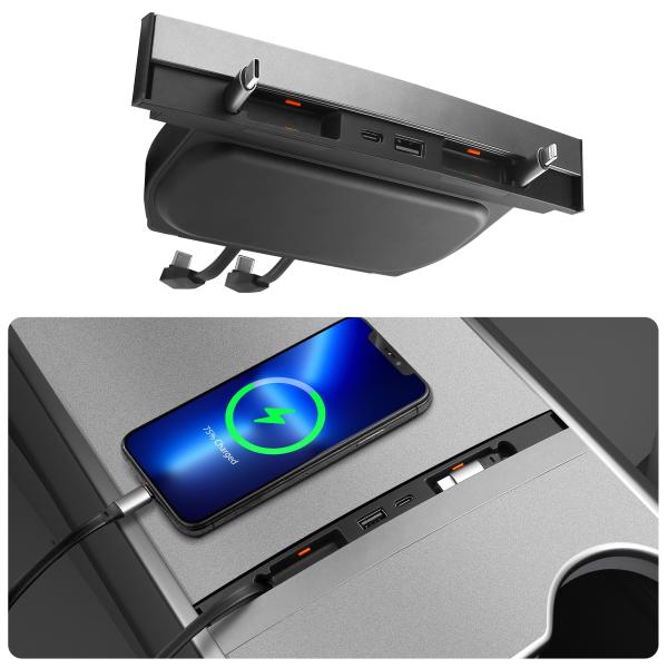 【並行輸入品】WONDER POINT Retractable USB Hub for Tesla ...