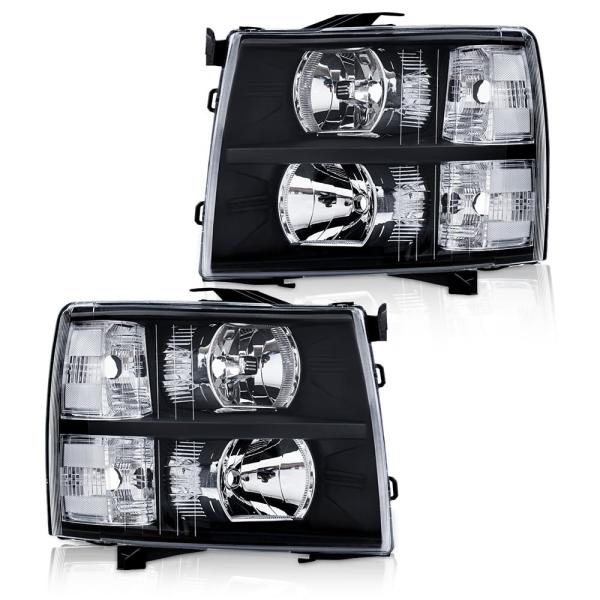 【並行輸入品】 G PLUS Headlights Assembly Fit Chevy Silve...