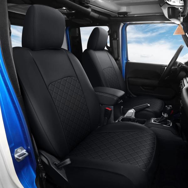 【並行輸入品】GIANT PANDA フロントフェイクレザーシートカバー ジープ グラディエーター ...