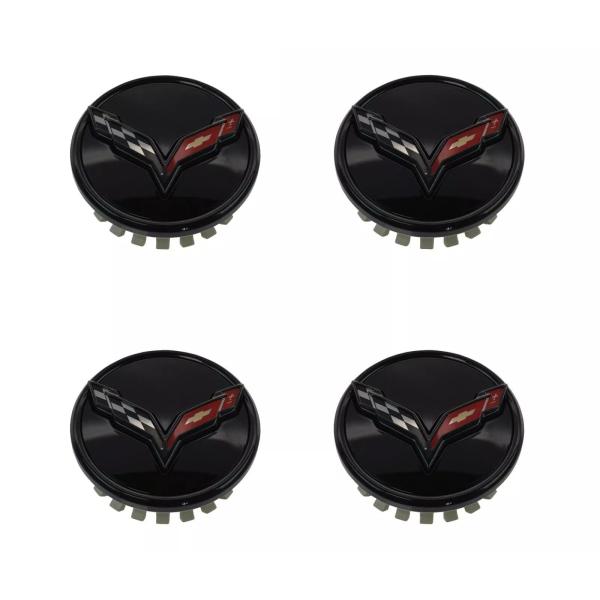 【並行輸入品】4Pc 2014+ C7 Corvette Stingray Center Caps ...