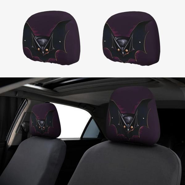 【並行輸入品】YzgWjBhd Black Ghost Bat Print 2PCS Car Sea...