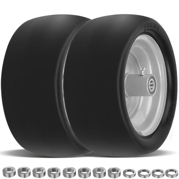 【並行輸入品】13x6.50 6 芝刈り機タイヤ 3/4インチ 1/2インチ 5/8インチ ベアリン...