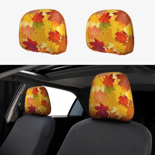 【並行輸入品】LZQPOEAS Autumn Leaves of Maple Car Headres...