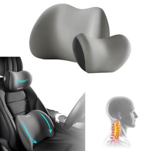 【並行輸入品】車用ヘッドレスト&腰サポートクッション 2025年 カーシートヘッドレストと車の腰サポート枕キット 人間工学に基づいたカーシートヘ