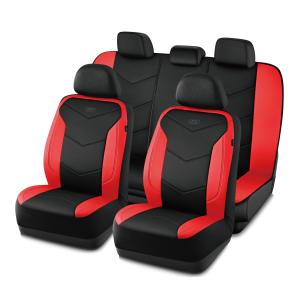 【並行輸入品】Skechers 低反発シートカバー、レザーカーシートカバー 究極の快適&サポートシートカバー フルセット、エアバッグ対応、SUV