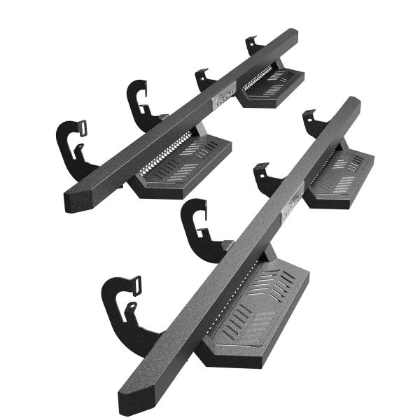 【並行輸入品】Running Boards 450LB Black Powder Coating N...