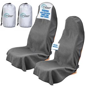 【並行輸入品】TESFEEL ユニバーサルスウェットタオル カーシートカバー 防水&速乾性 フロントバケットシートに ジム 子供 ペット アウト