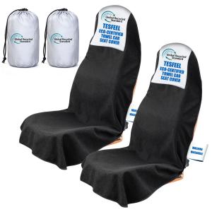【並行輸入品】ユニバーサルカーシートカバータオル、防水 洗濯可能 汗保護 フロントバケットシート用 滑り止めフィット 車 SUV トラックに適合