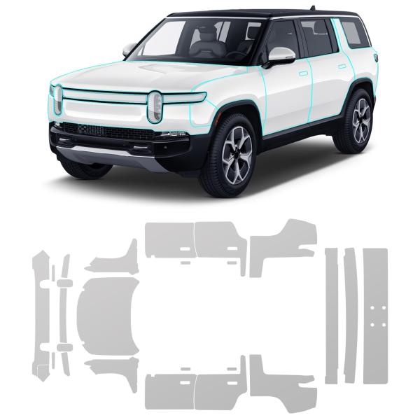 【並行輸入品】FDAIUN for 2021 2025 Rivian R1S Precut Pain...