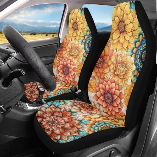 【並行輸入品】Bulopur ボーホー 曼荼羅 カーシートカバー 滑り止め 自動車シートカバー マッ...