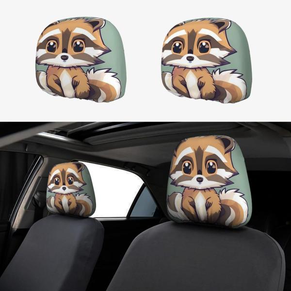 【並行輸入品】DDTKLSNV 2 PCS Car Seat Headrest Cover Univ...