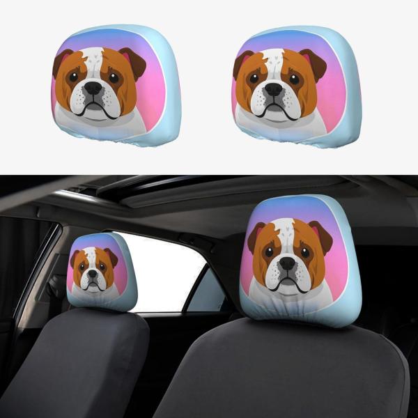 【並行輸入品】2 PCS Car Seat Headrest Cover Universal Str...