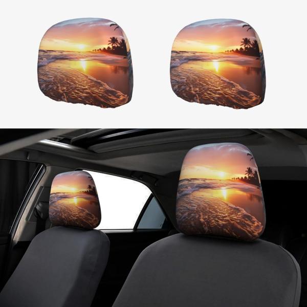 【並行輸入品】DDTKLSNV 2 PCS Car Seat Headrest Cover Univ...