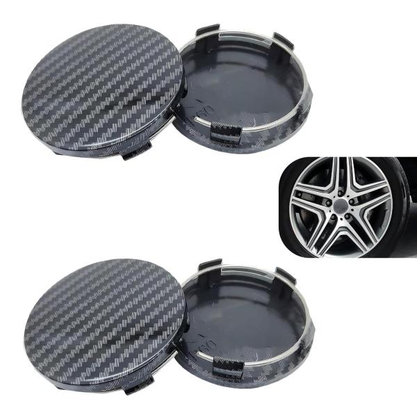 【並行輸入品】Zeathery 4 PCS Wheel Center Caps, Carbon Fi...
