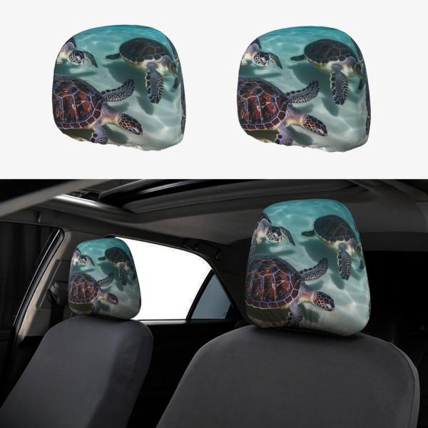 【並行輸入品】KKLWEGU 2 PCS Car Seat Headrest Cover Unive...