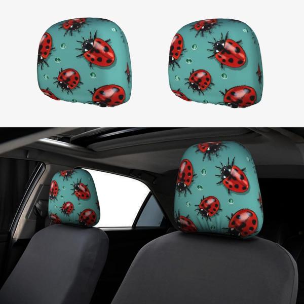 【並行輸入品】2 PCS Car Seat Headrest Cover Universal Str...