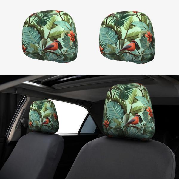 【並行輸入品】KKLWEGU 2 PCS Car Seat Headrest Cover Unive...