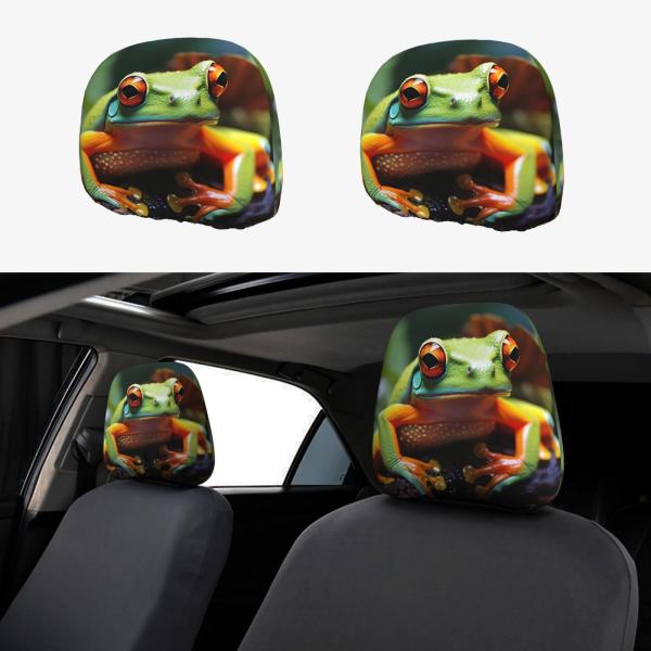【並行輸入品】KKLWEGU 2 PCS Car Seat Headrest Cover Unive...