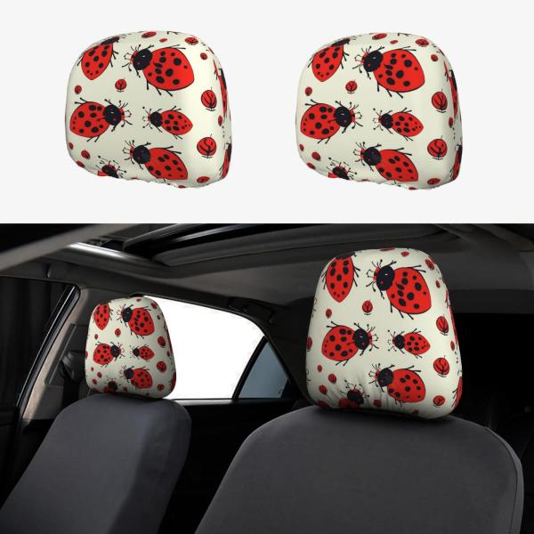 【並行輸入品】KKLWEGU 2 PCS Car Seat Headrest Cover Unive...
