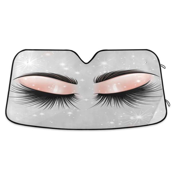 【並行輸入品】 Car Windshield Sunshade Sparkle Eyelashes ...