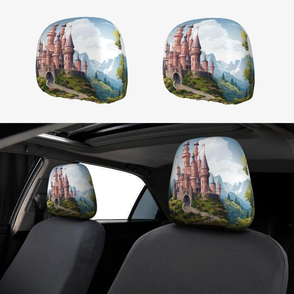 【並行輸入品】WLKSNBVD 2 PCS Car Seat Headrest Cover Univ...