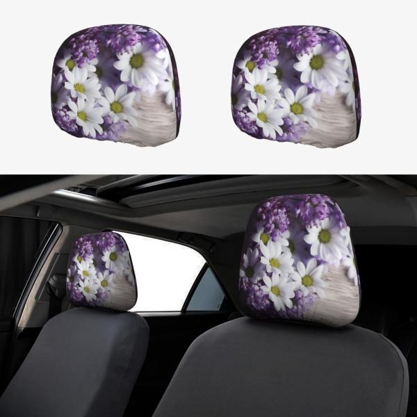【並行輸入品】WLKSNBVD 2 PCS Car Seat Headrest Cover Univ...