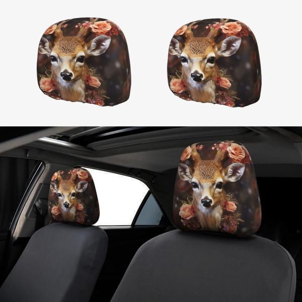 【並行輸入品】WLKSNBVD 2 PCS Car Seat Headrest Cover Univ...