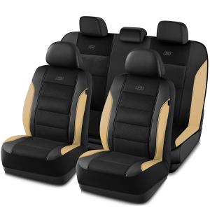 【並行輸入品】Skechers 空冷&メモリーフォームシートカバー プレミアムレザー EVAメッシュカーシートカバー フルセット エアバッグ対応