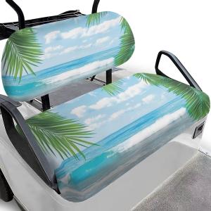 【並行輸入品】Rarucativ ビーチ風景ゴルフカート タオルシートカバー 軽量 ゴルフブランケット 旅行 スポーツ ゴルフカートアクセサリー