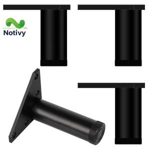 4個 高さ調節 家具脚 黒 家具足 6cm-40cm テーブル脚 ソファ脚 交換 アルミ合金 diy 置き換え足 サポート脚 ソファー足 テーブル 継足 キャビネット足
