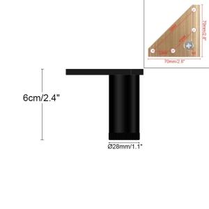 4個 高さ調節 家具脚 黒 家具足 6cm-4...の詳細画像4