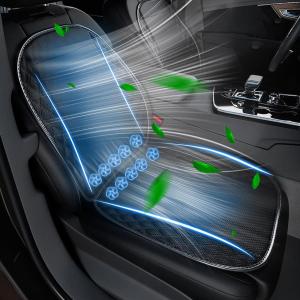 シートクーラー 車 クールシート USB給電 【10枚強力ファン】 3段階風量調節 ハニカム構造 円座クッション 扇風機カバー 低騒音 洗える お尻と背中蒸