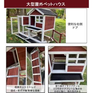 屋外ウサギケージ木製鶏小屋 ウサギケージ うさ...の詳細画像4