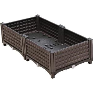 プランター 野菜用 植木鉢 長方形 大型 Planter 植栽ボックスパティオ花植物プランター 組立式 ガーデンボックス 屋内 屋外 植栽ボックスコンテナ 鉢植え入れ 花