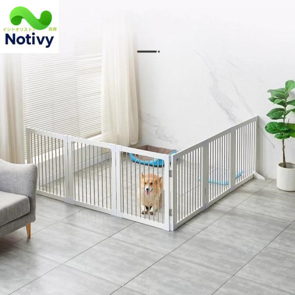 ペットゲート 木製 置くだけ 室内 折りたたみ ペットフェンス 犬 置き型 玄関 軽量 置き型フェン...