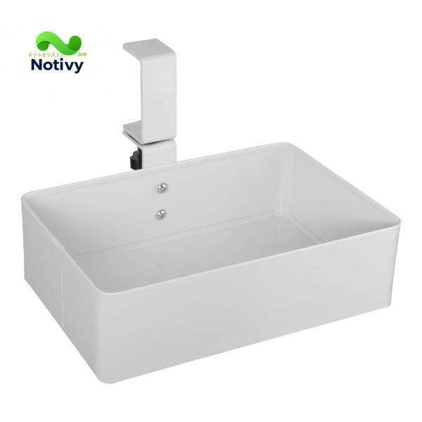 テーブル下収納ラック 360度回転 クランプ式磁石吸着 耐荷重5kg スチール製 クッションパッド付...