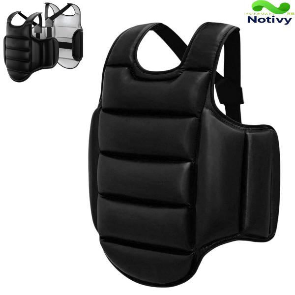 空手チェストガードベスト キックボクシングボディプロテクター格闘技 機器装甲テコンドーターゲットトレ...