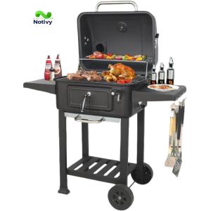 バーベキューグリル、 屋外 大型 キャンプ バーベキューコンロ 焚き火台 5〜15人用 アウトドア 蓋付き カバー付き キャンプ BBQ 都市ガスバーベキューグリル ウ