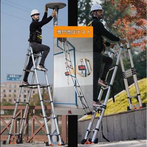 伸縮梯子 脚立 伸縮 伸縮はしご 多機能アルミ...の詳細画像5