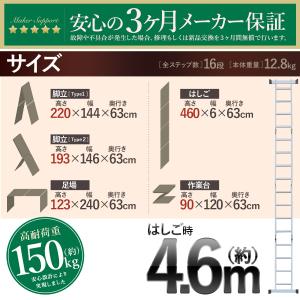脚立 ハシゴ はしご 梯子 アルミ 折りたたみ...の詳細画像4