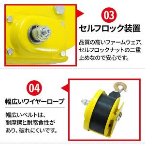 ハンドウインチ オートブレーキ付 自動ブレーキ...の詳細画像2