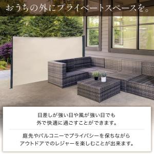 日よけシェード 自立 引き込み サイド オーニ...の詳細画像1