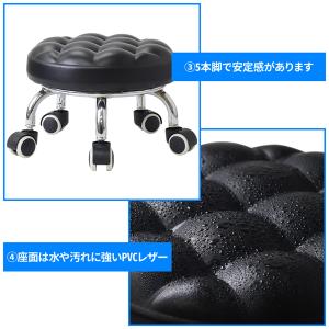 作業椅子 低床 低い キャスター付 低作業用チ...の詳細画像3